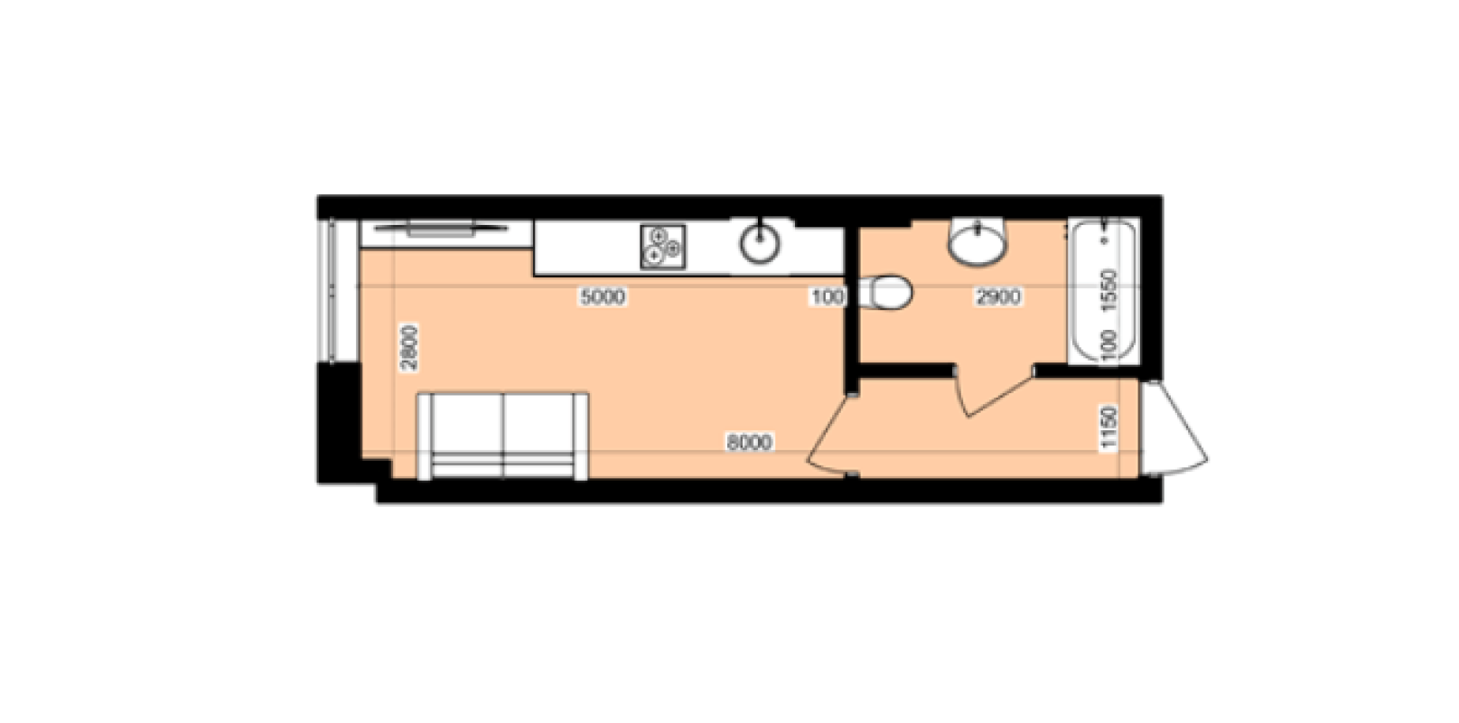 Sale 1 bedroom-(s) apartment 23 sq. m., Sumska Street 130