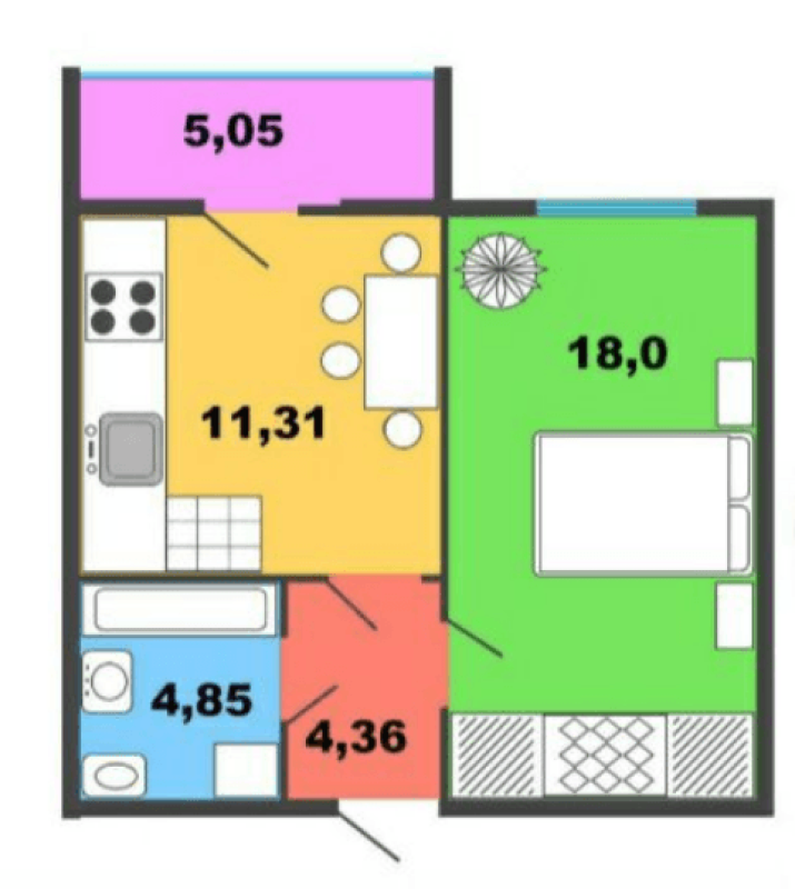 Продаж 1 кімнатної квартири 41 кв. м, Полтавський Шлях вул.