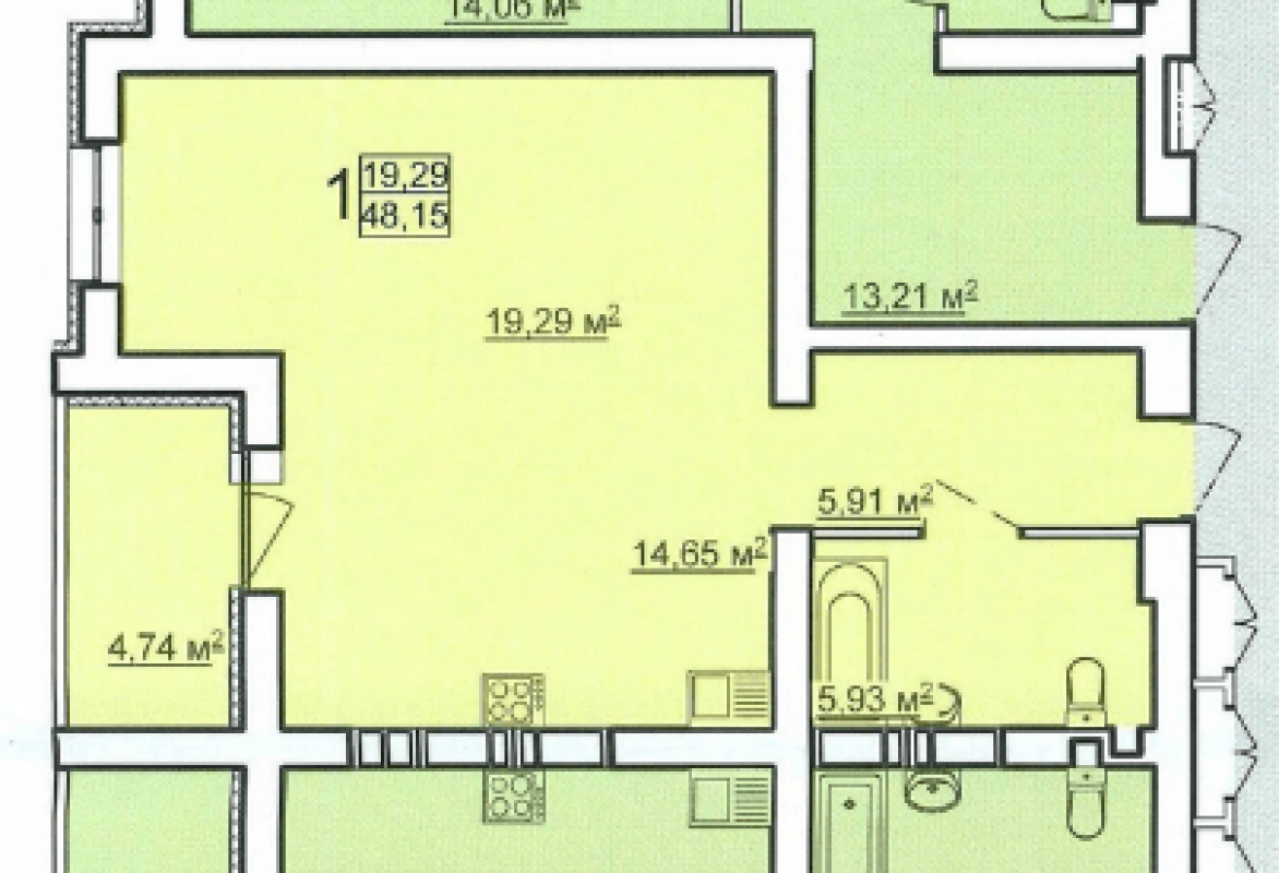 Продажа 1 комнатной квартиры 48 кв. м, Победы просп. 86