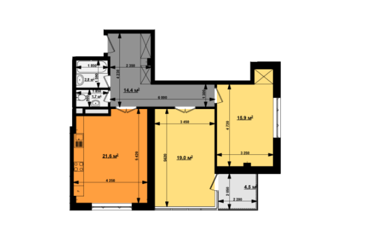 Sale 2 bedroom-(s) apartment 79 sq. m., Serpova Street 4