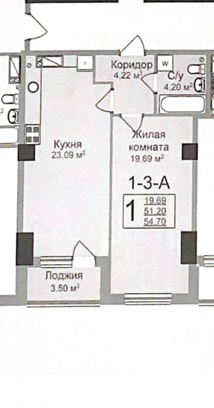 Sale 1 bedroom-(s) apartment 61 sq. m., Dynamivs'ka Street 3