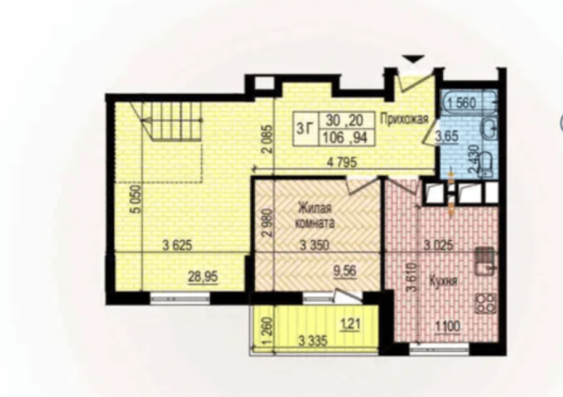 Sale 3 bedroom-(s) apartment 107 sq. m., Petra Hryhorenka Avenue (Marshala Zhukova Avenue) 2