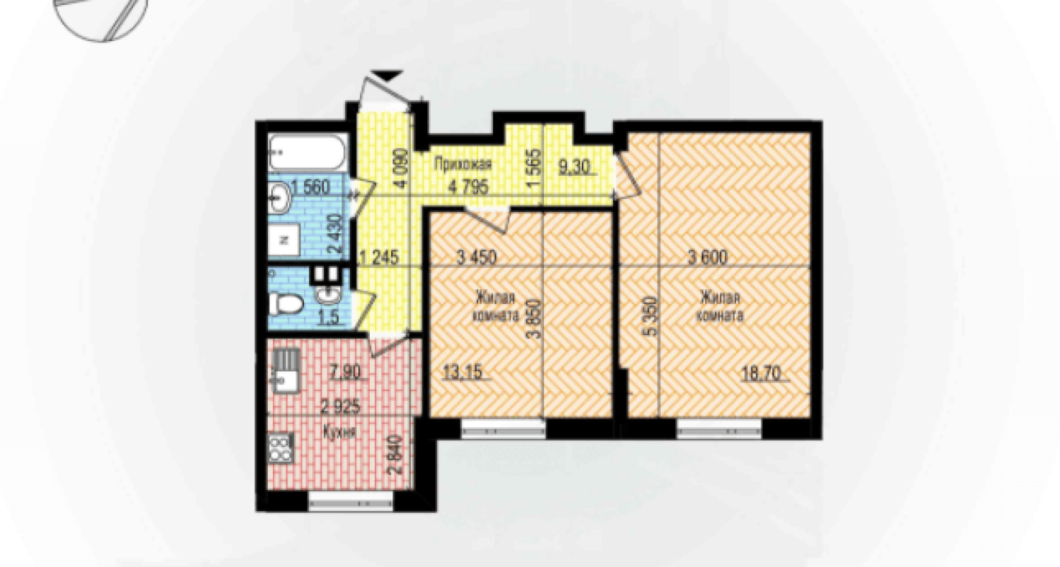 Sale 2 bedroom-(s) apartment 54 sq. m., Petra Hryhorenka Аvenue (Marshala Zhukova Avenue) 2