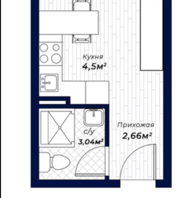Sale 1 bedroom-(s) apartment 23 sq. m., 