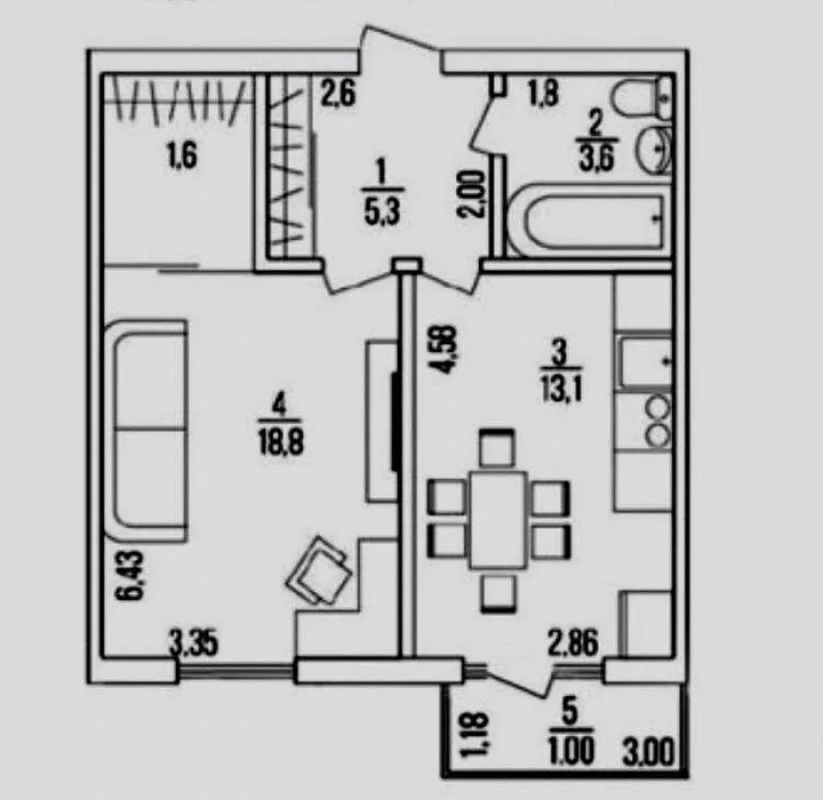 Sale 1 bedroom-(s) apartment 45 sq. m., Vesela Street 22