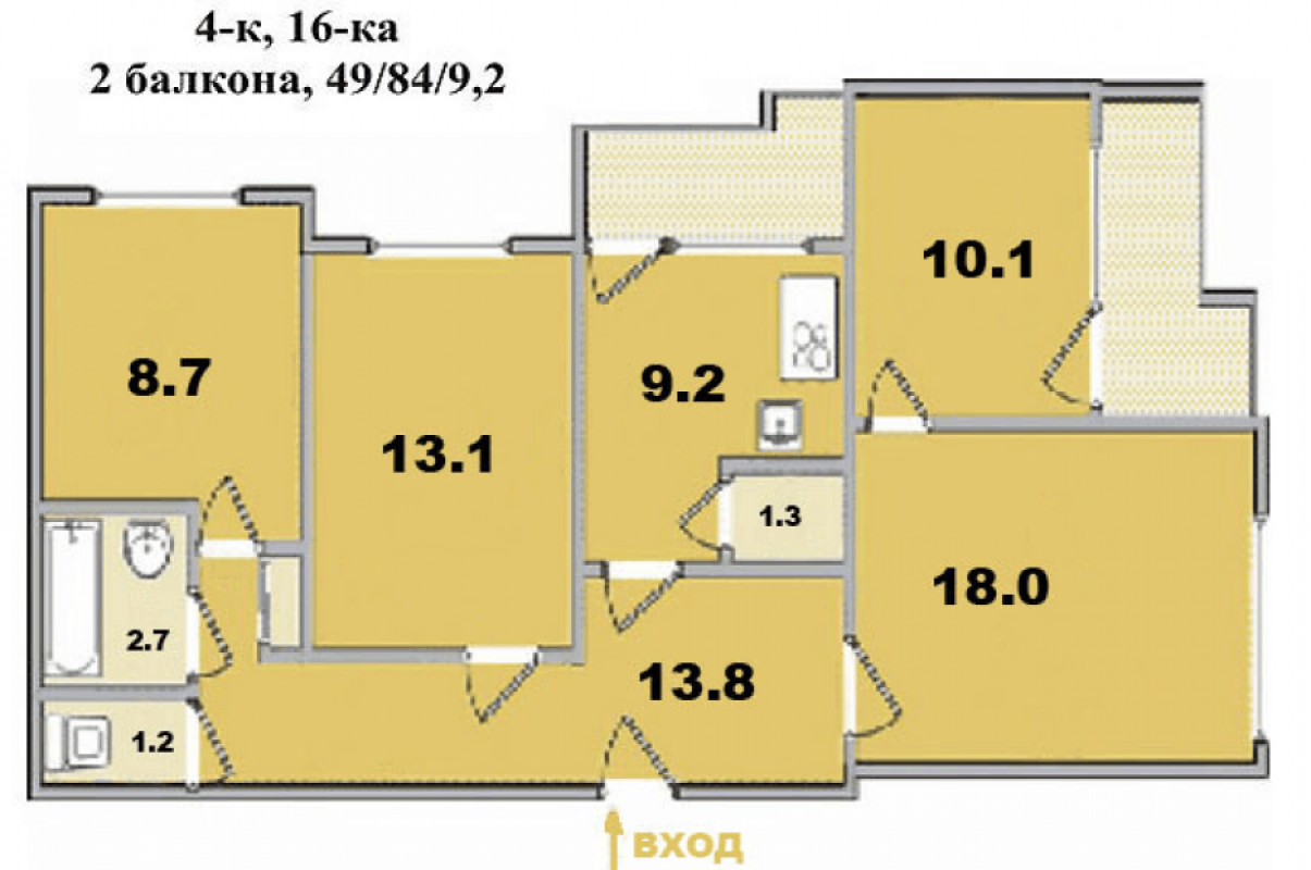 Sale 4 bedroom-(s) apartment 86 sq. m., Liudviga Svobody Avenue 60