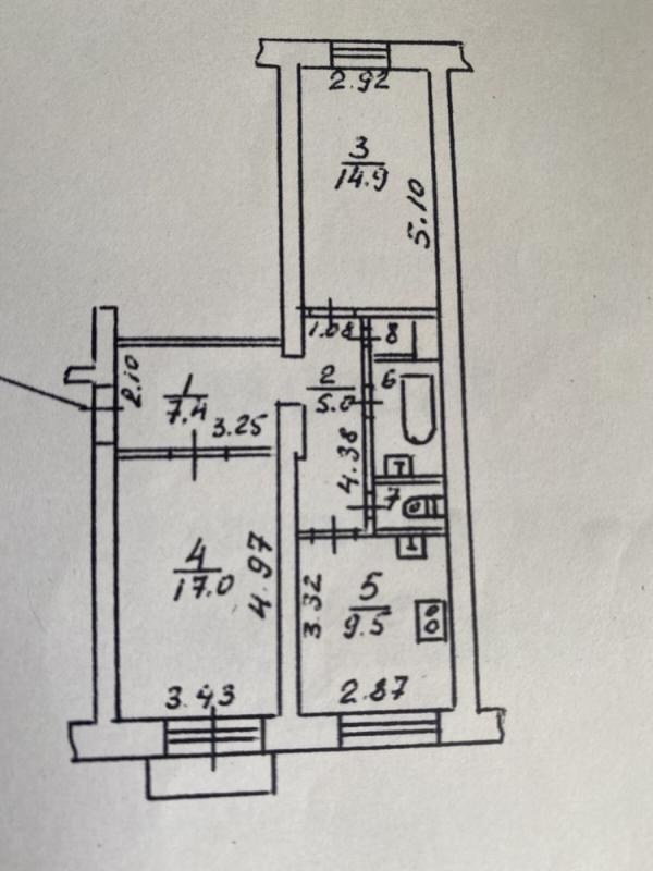 Sale 2 bedroom-(s) apartment 60 sq. m., Heorhiya Tarasenka Street (Plekhanivska Street) 41/43