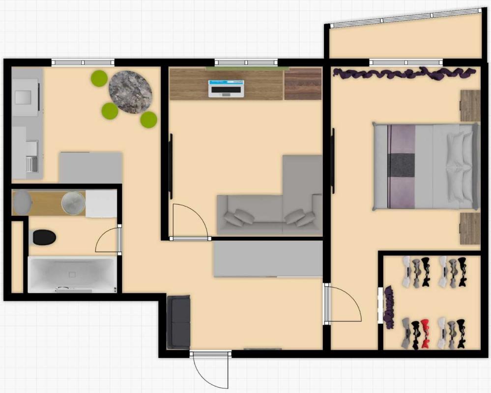 Sale 2 bedroom-(s) apartment 45 sq. m., Peremohy Avenue 62г