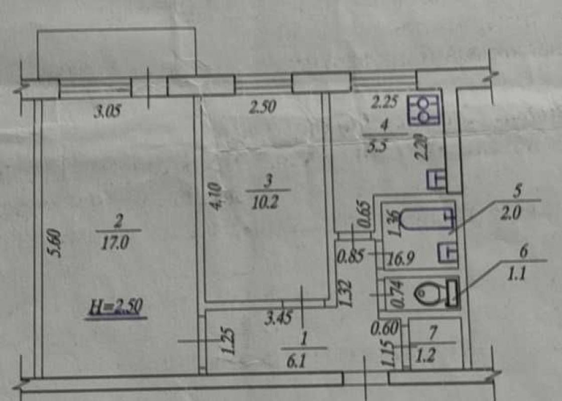 Продажа 2 комнатной квартиры 44 кв. м, Владислава Зубенко ул. (Тимуровцев) 36а