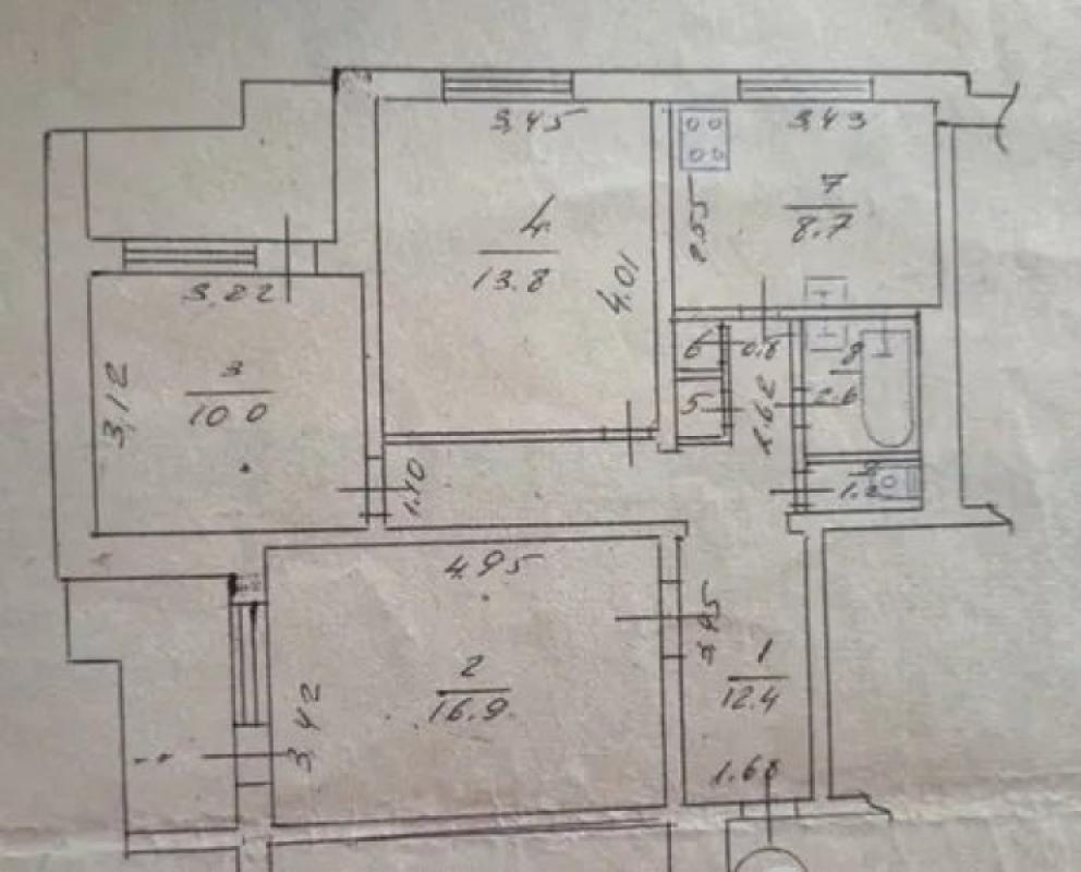 Продажа 3 комнатной квартиры 70 кв. м, Салтовское шоссе 262