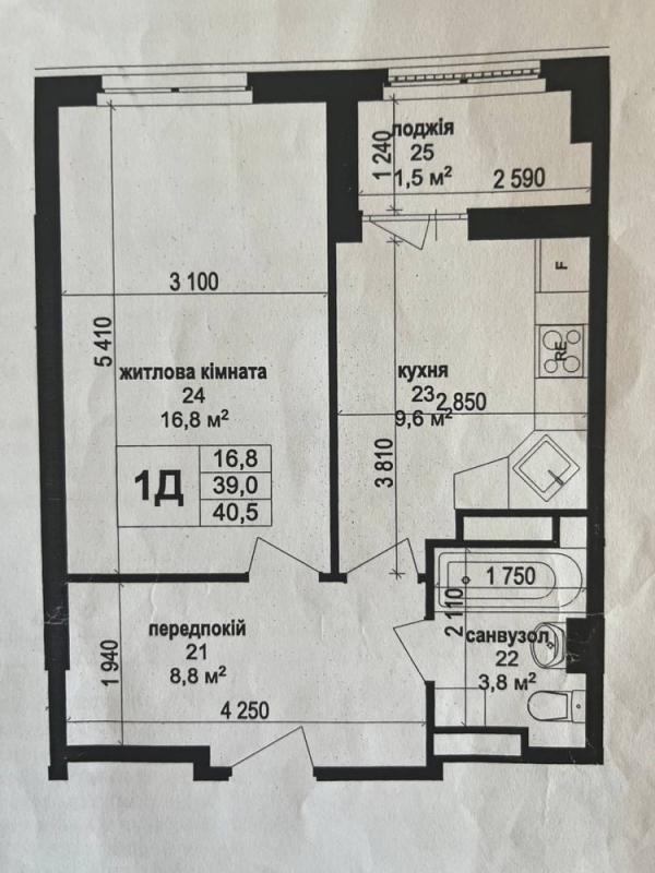 Продаж 1 кімнатної квартири 40 кв. м, Героїв Харкова просп. 95