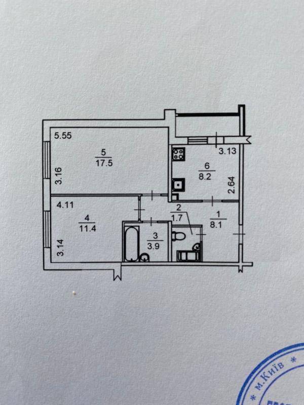 Продаж 2 кімнатної квартири 54 кв. м, Софії Русової вул. 5б