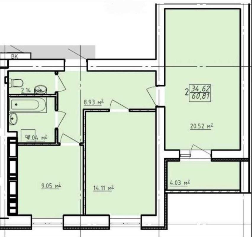 Продажа 2 комнатной квартиры 60 кв. м, Заливная ул. 8