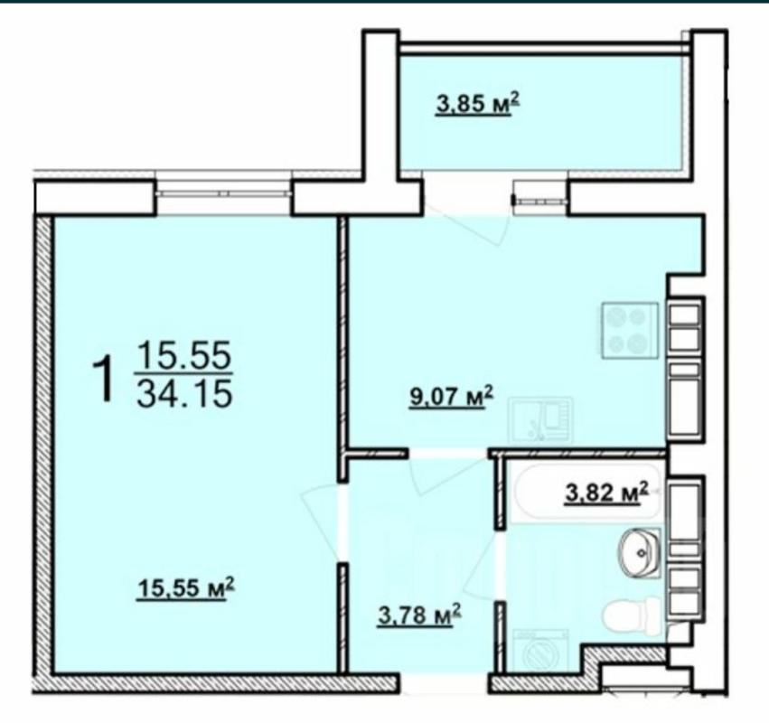 Sale 1 bedroom-(s) apartment 34 sq. m., Seminarska Street (Volodarskoho Street) 46/2