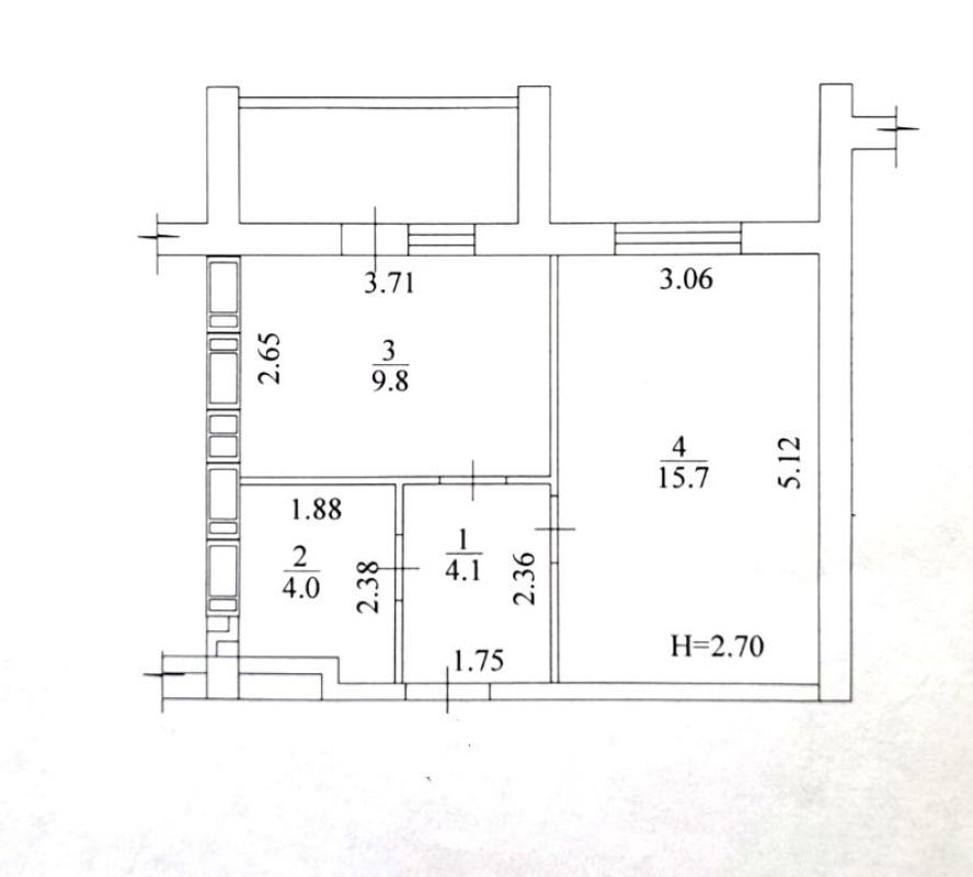 Продаж 1 кімнатної квартири 36 кв. м, Льва Ландау просп. (50-річчя СРСР) 52