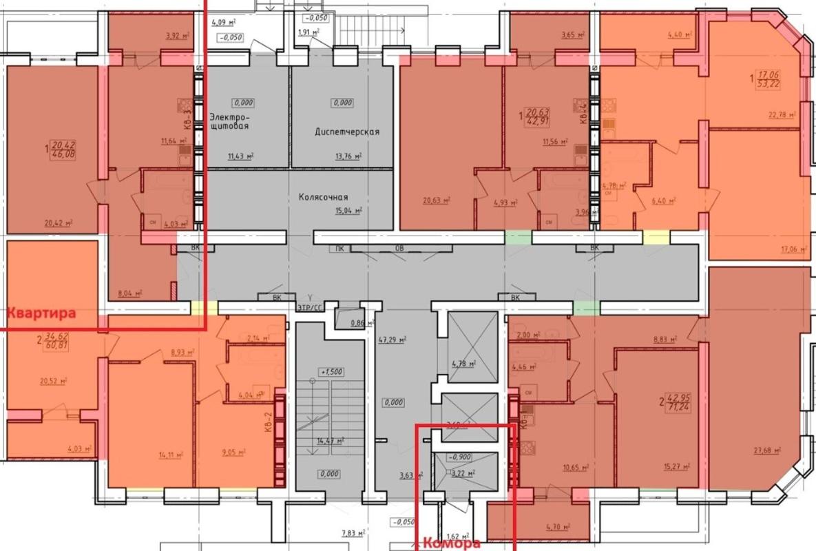 Продажа 1 комнатной квартиры 46 кв. м, Заливная ул. 8