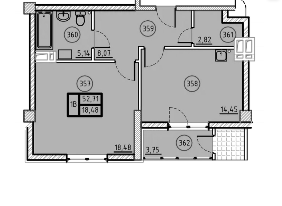Sale 1 bedroom-(s) apartment 52 sq. m., Minska Street 50