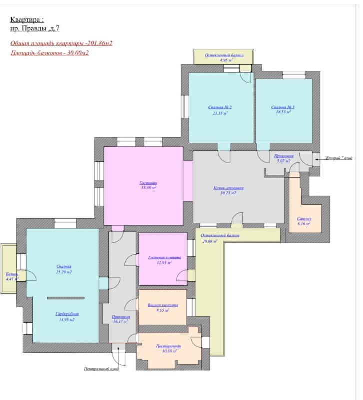 Продажа 5 комнатной квартиры 202 кв. м, Независимости просп. (Правды) 7 (п24-п26)
