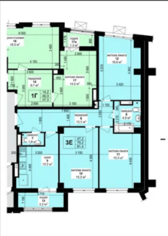 Sale 3 bedroom-(s) apartment 81 sq. m., Heroiv Kharkova Avenue (Moskovskyi Avenue) 95