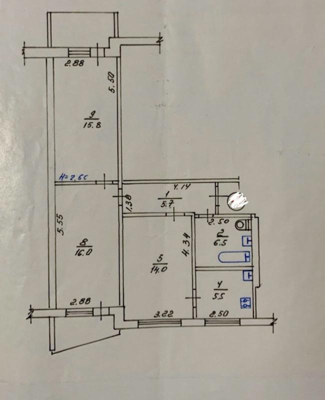 Sale 3 bedroom-(s) apartment 66 sq. m., Hvardiytsiv-Shyronintsiv Street 58