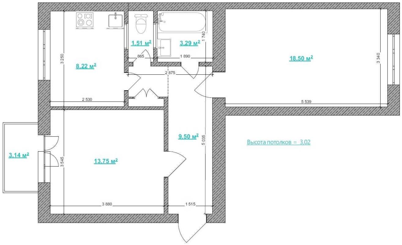 Sale 2 bedroom-(s) apartment 55 sq. m., Biloruska Street 30