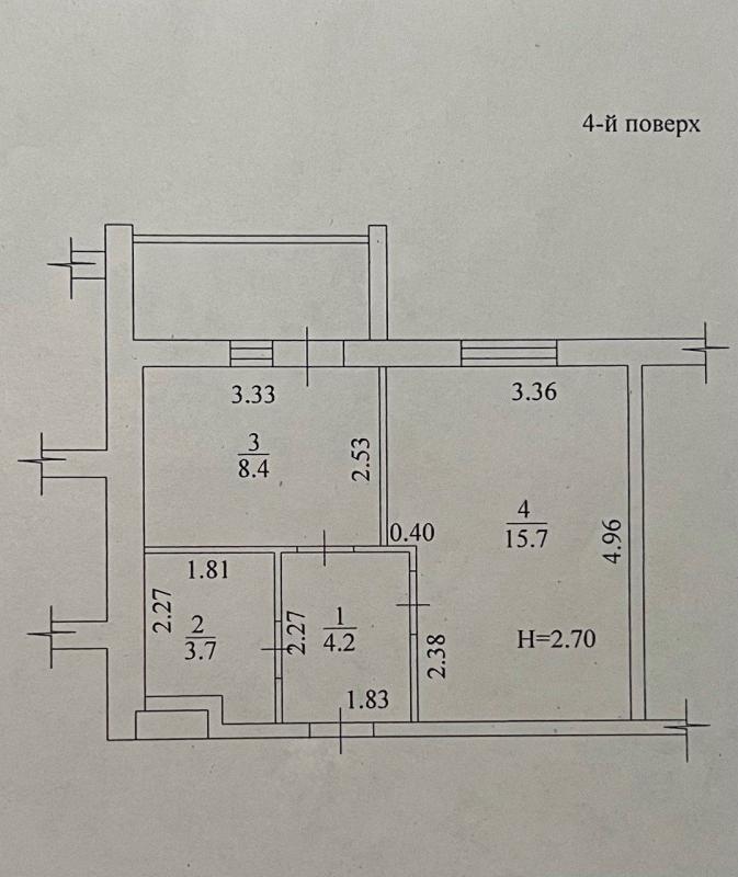 Sale 1 bedroom-(s) apartment 34 sq. m., Drahomanova Street 6