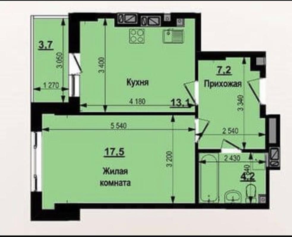 Продажа 1 комнатной квартиры 42 кв. м, Героїв Харкова просп. (Московский)