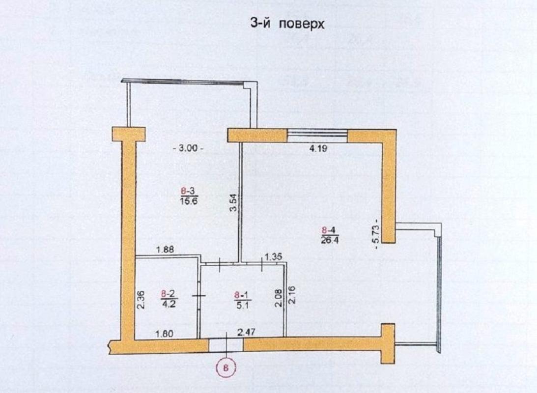 Продаж 1 кімнатної квартири 51 кв. м, Коцюбинського вул. (В.Лучаківського) 36