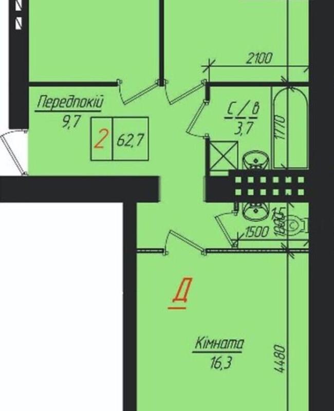 Продажа 2 комнатной квартиры 66 кв. м, Глубокая Долина ул. 7