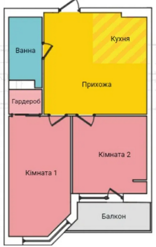 Продаж 2 кімнатної квартири 55 кв. м, Смакули вул. 1