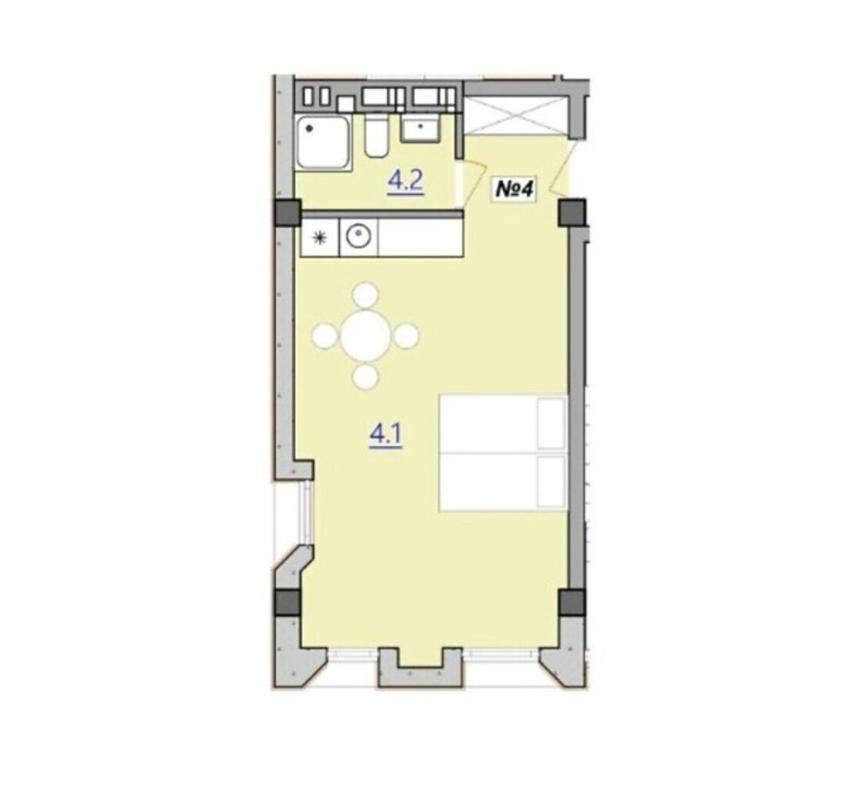 Sale 1 bedroom-(s) apartment 34 sq. m., Lvivska Street 4