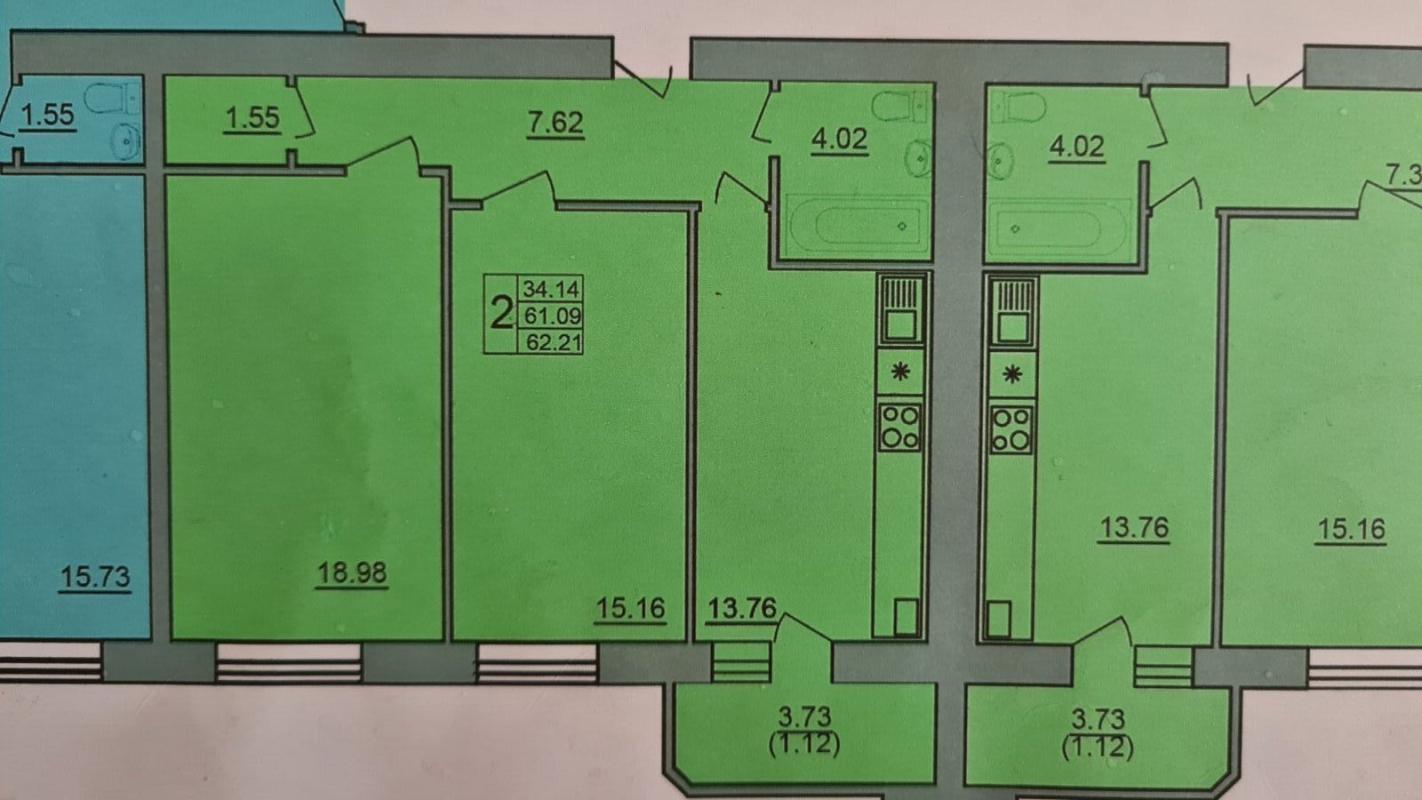 Продаж 2 кімнатної квартири 62 кв. м, Володимира Великого вул. (Мануїльського) 1