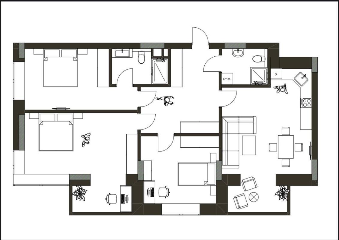 Sale 3 bedroom-(s) apartment 106 sq. m., John McCain Street (Ivana Kudri Street) 1б