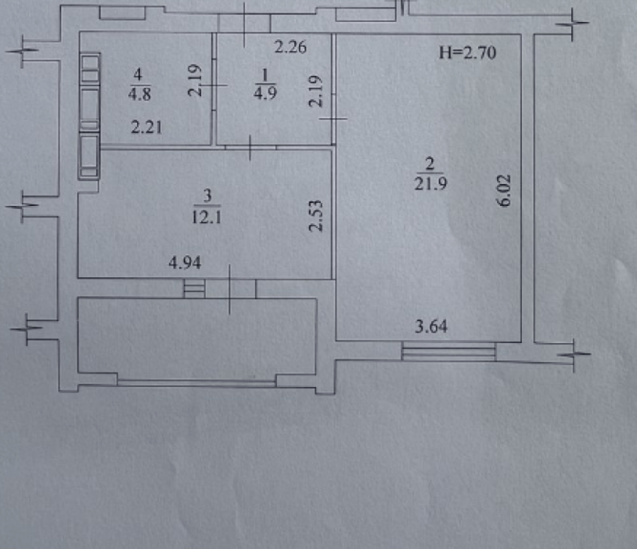 Sale 1 bedroom-(s) apartment 47 sq. m., Poltavsky Shlyakh Street 184