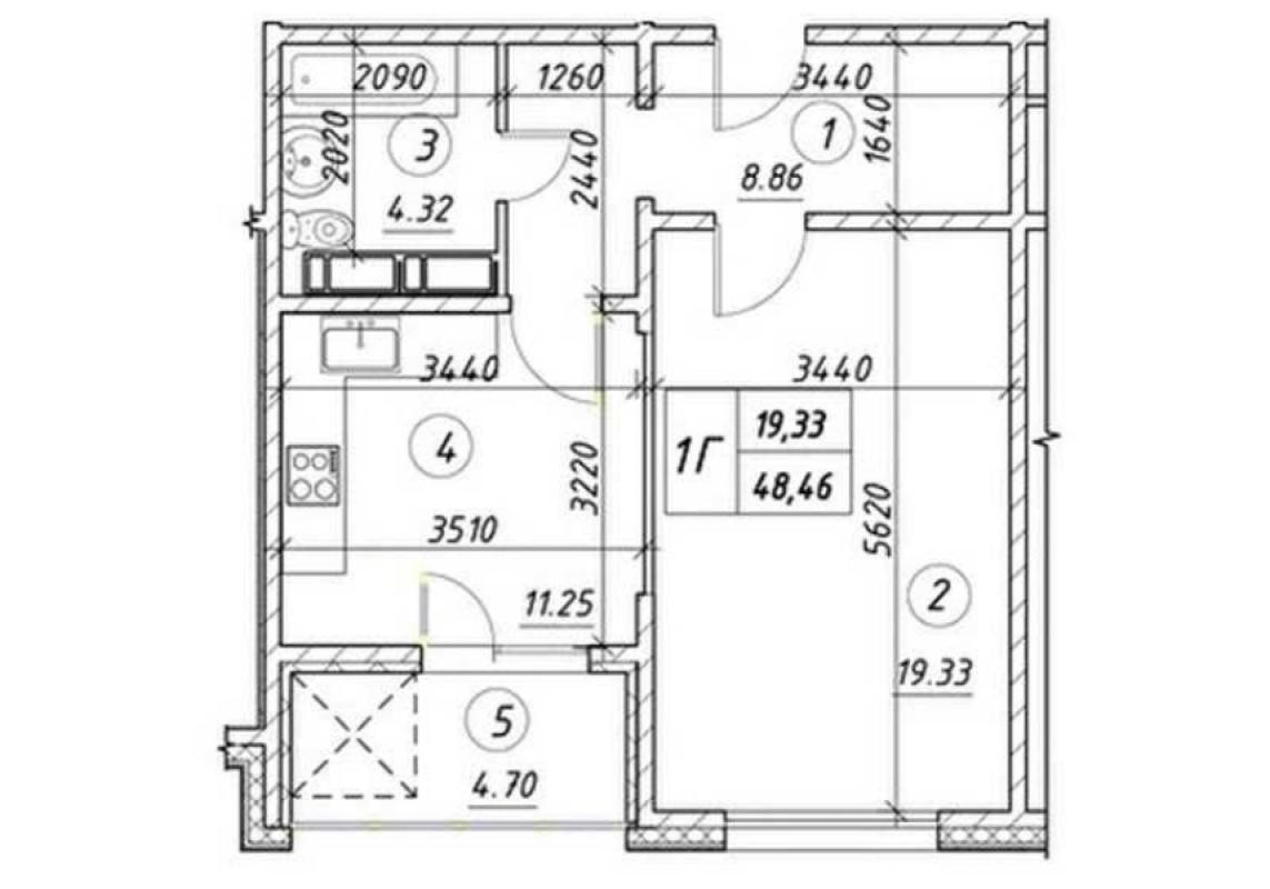 Продажа 1 комнатной квартиры 48 кв. м, Ревуцкого ул. 54