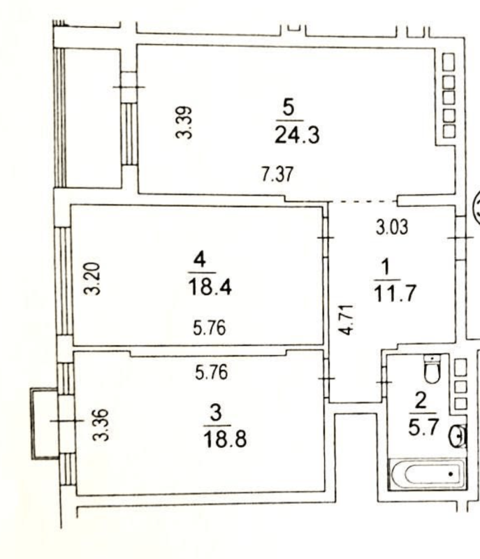 Sale 2 bedroom-(s) apartment 80 sq. m., Beresteiska Avenue (Peremohy Avenue) 5в