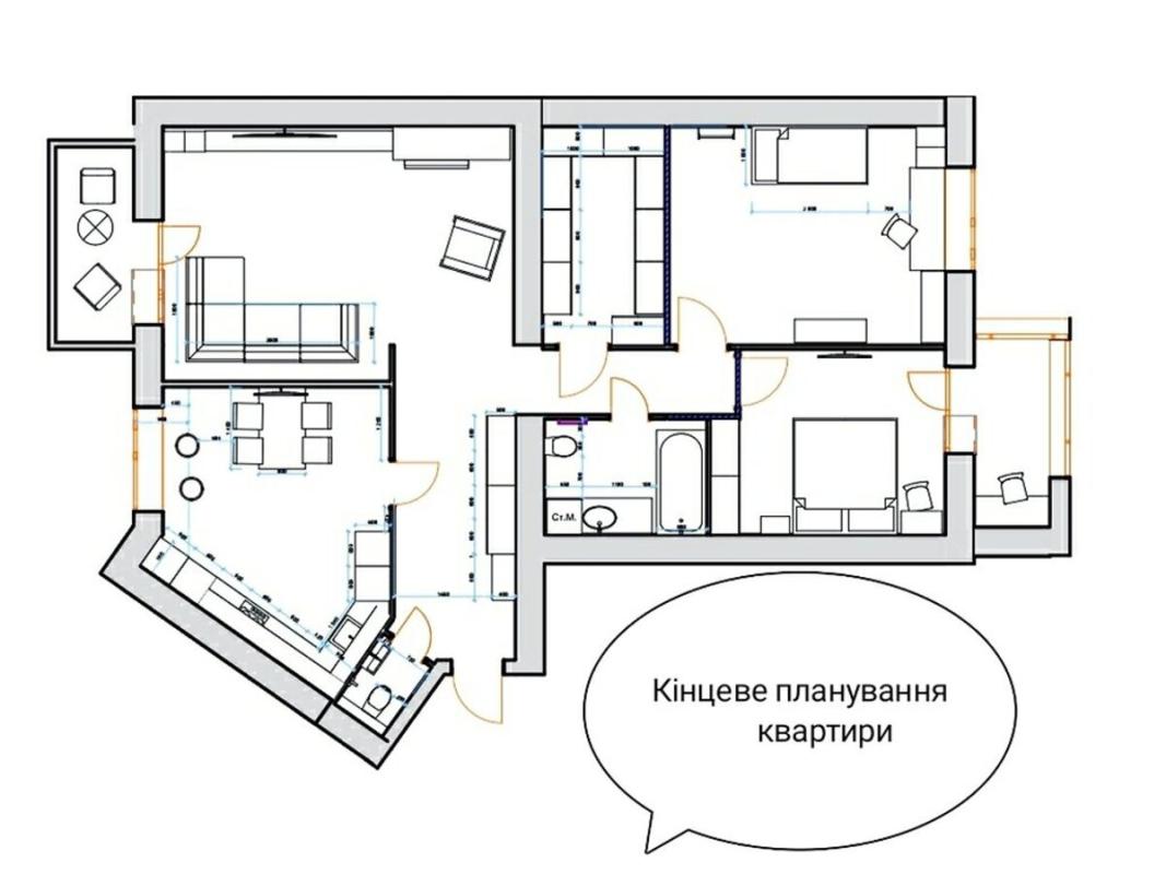Продаж 3 кімнатної квартири 103 кв. м, Володимира Великого вул. (Мануїльського) 11
