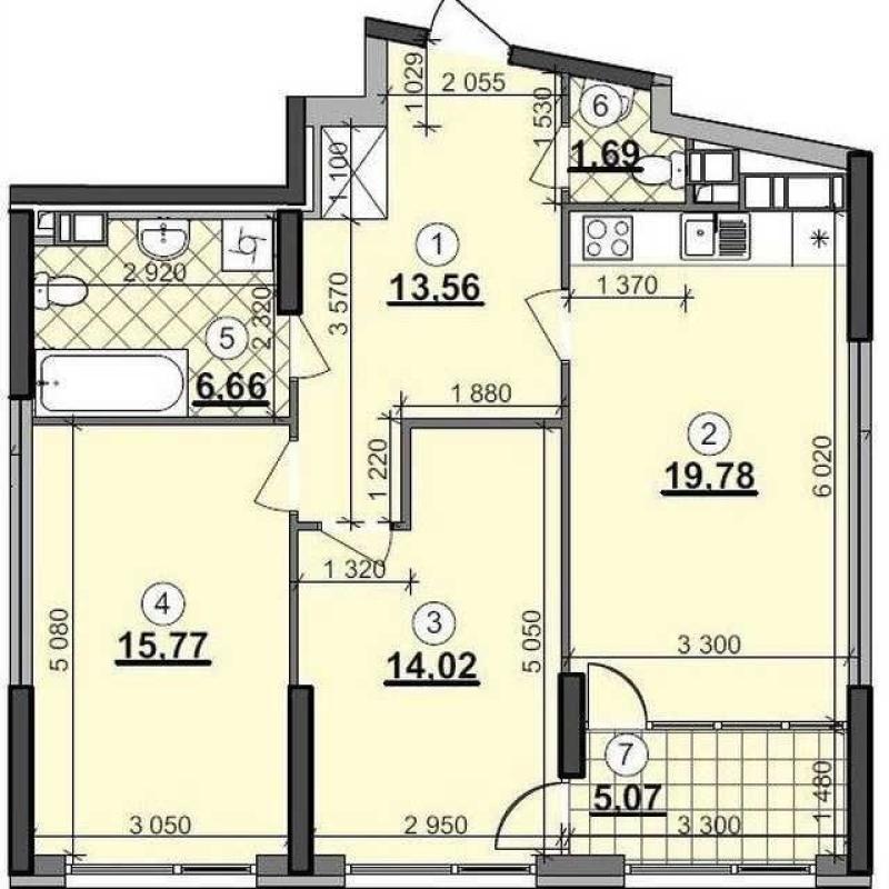 Продажа 2 комнатной квартиры 77 кв. м, Днепровская набережная