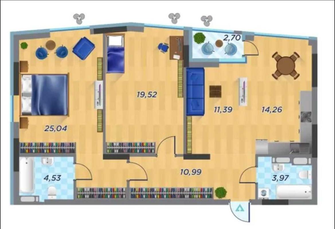 Продаж 3 кімнатної квартири 92 кв. м, Шолуденка вул.