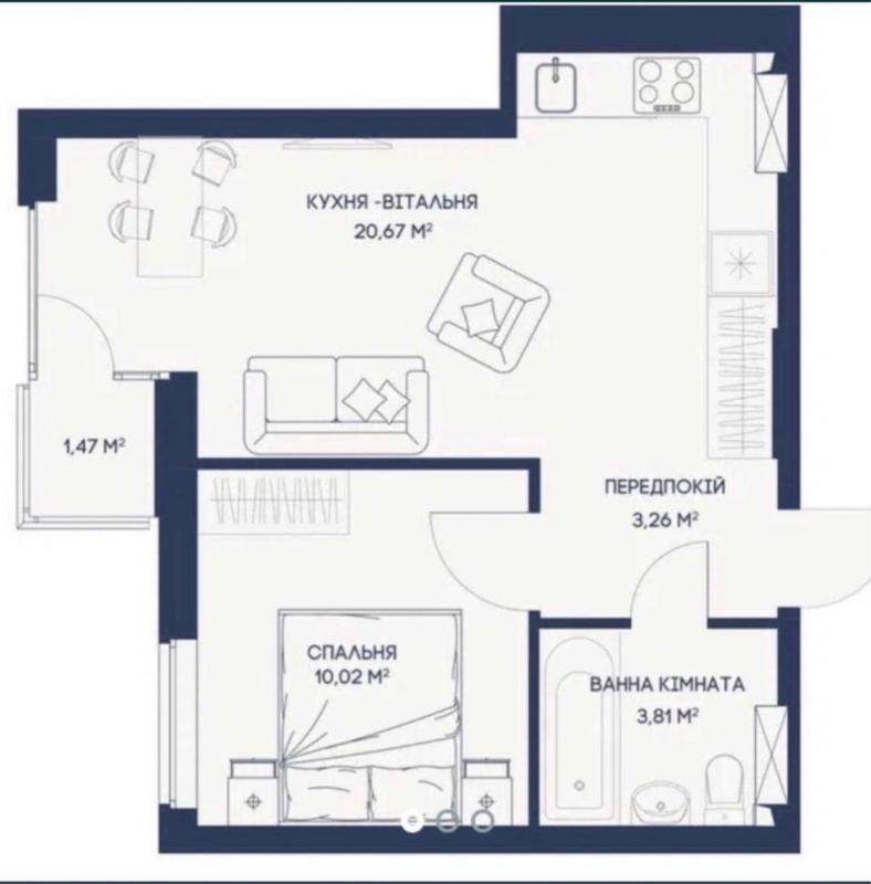 Sale 1 bedroom-(s) apartment 39 sq. m., Virmenska Street 8/127