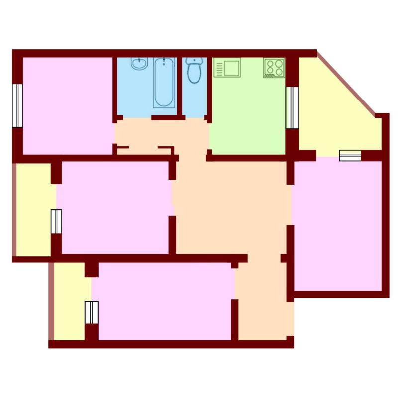 Sale 4 bedroom-(s) apartment 95 sq. m., Revutskoho Street 18а