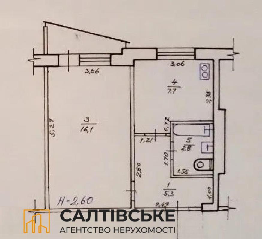 Sale 1 bedroom-(s) apartment 33 sq. m., Akademika Pavlova Street 162а