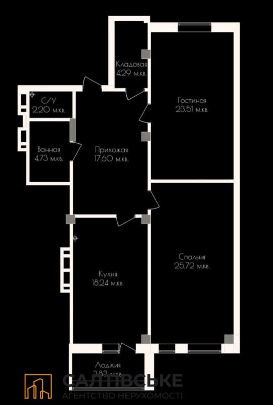 Sale 2 bedroom-(s) apartment 100 sq. m., Valentynivska street 15а