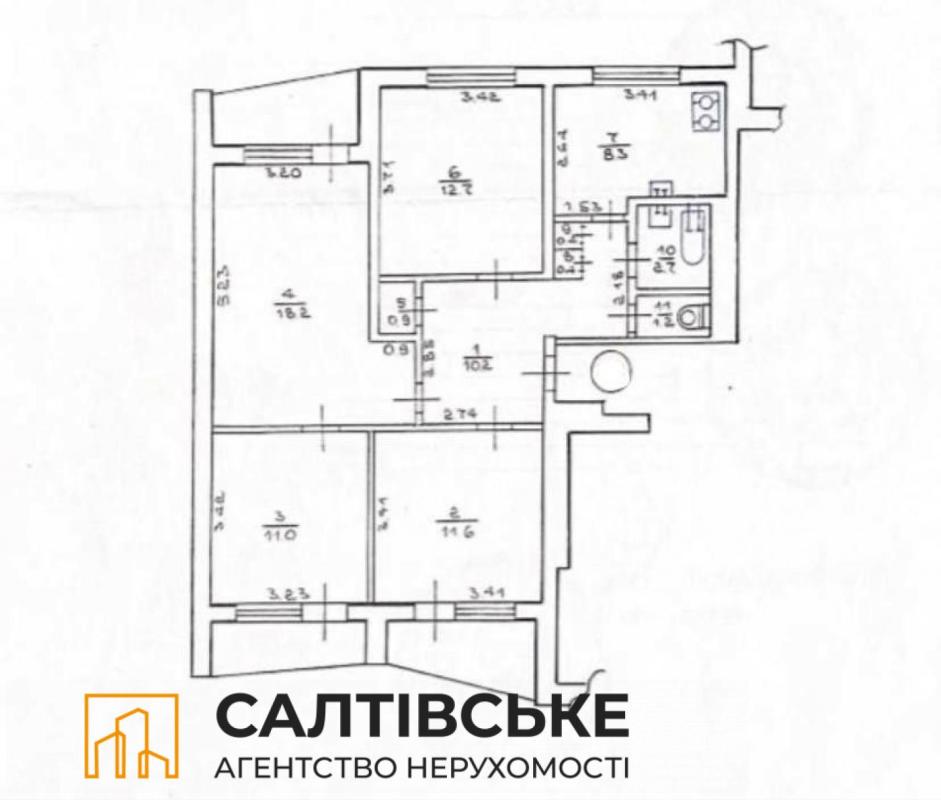 Продаж 4 кімнатної квартири 82 кв. м, Амосова вул. 7