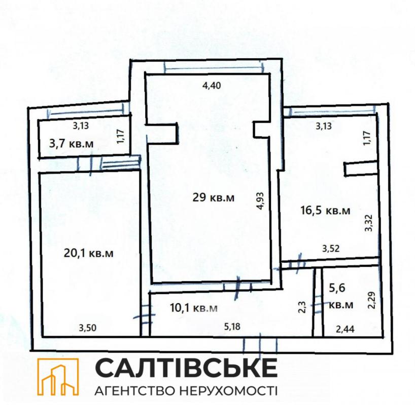 Продаж 2 кімнатної квартири 76 кв. м, Кричевського вул. 33