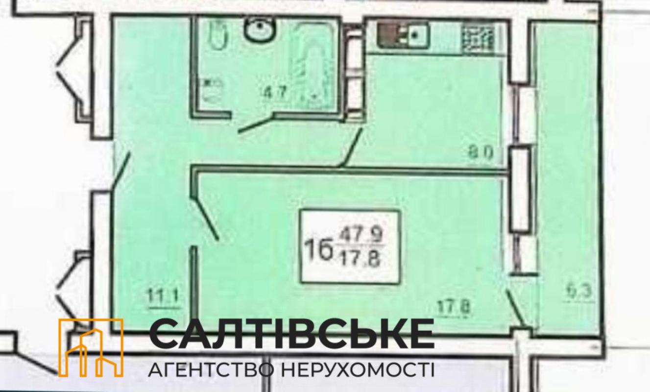 Sale 1 bedroom-(s) apartment 48 sq. m., Heroiv Pratsi Street