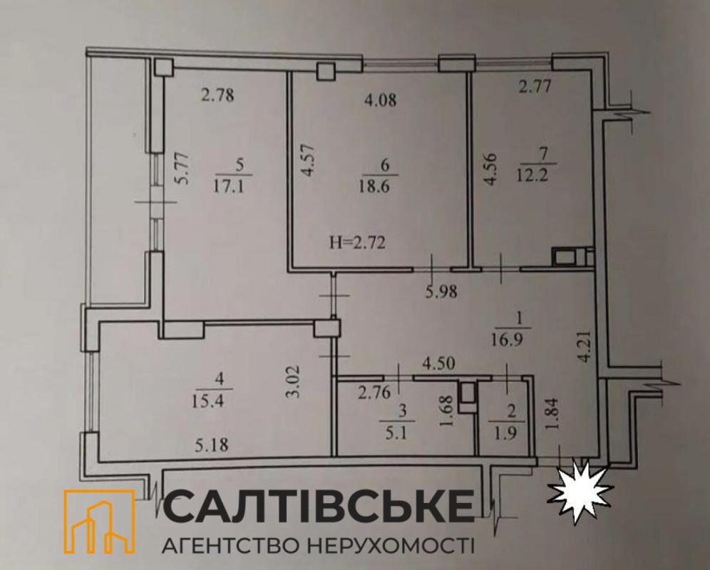 Продаж 3 кімнатної квартири 91 кв. м, Академіка Павлова вул. 158 корпус 2