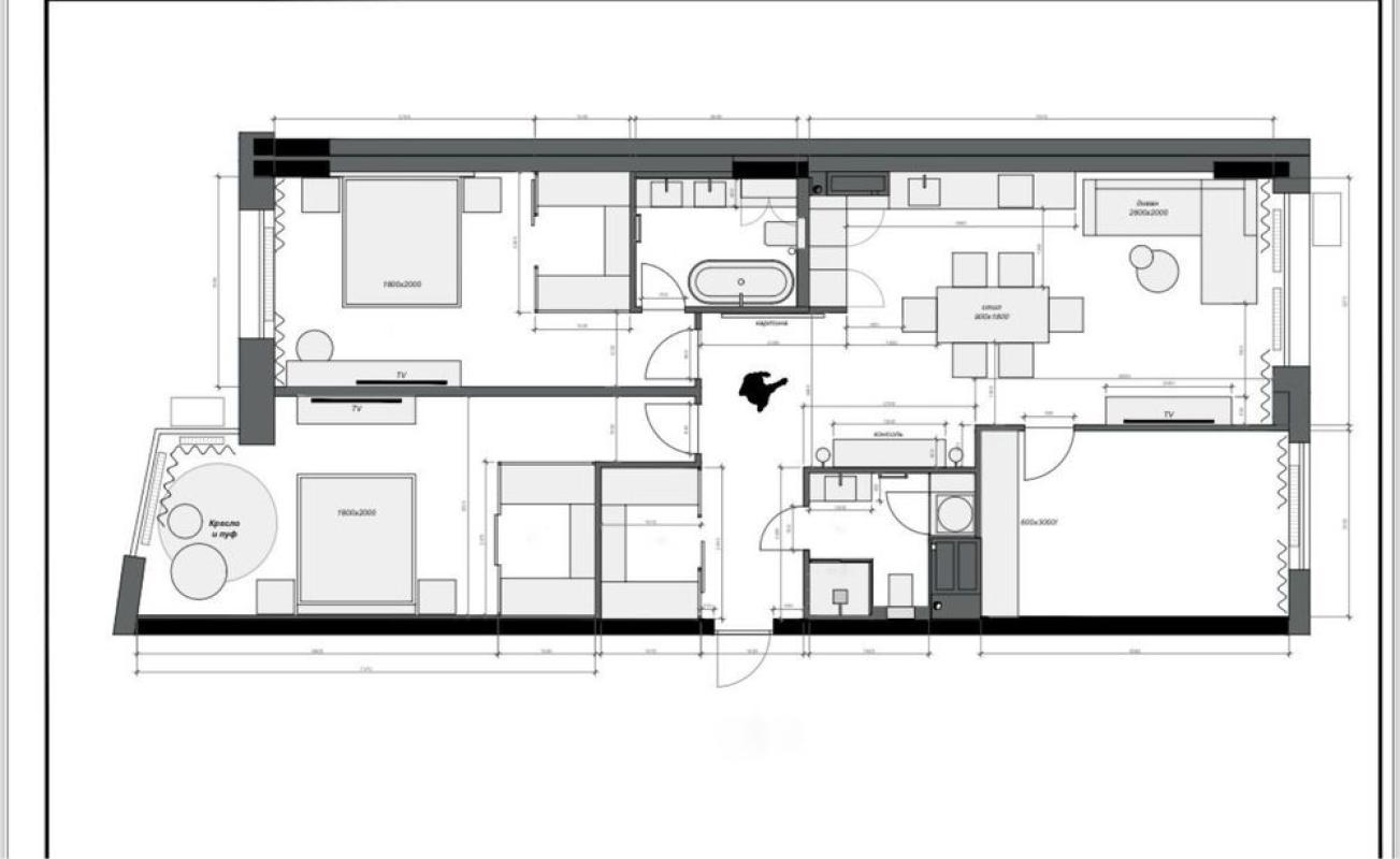 Long term rent 3 bedroom-(s) apartment Saperne Pole Street 3