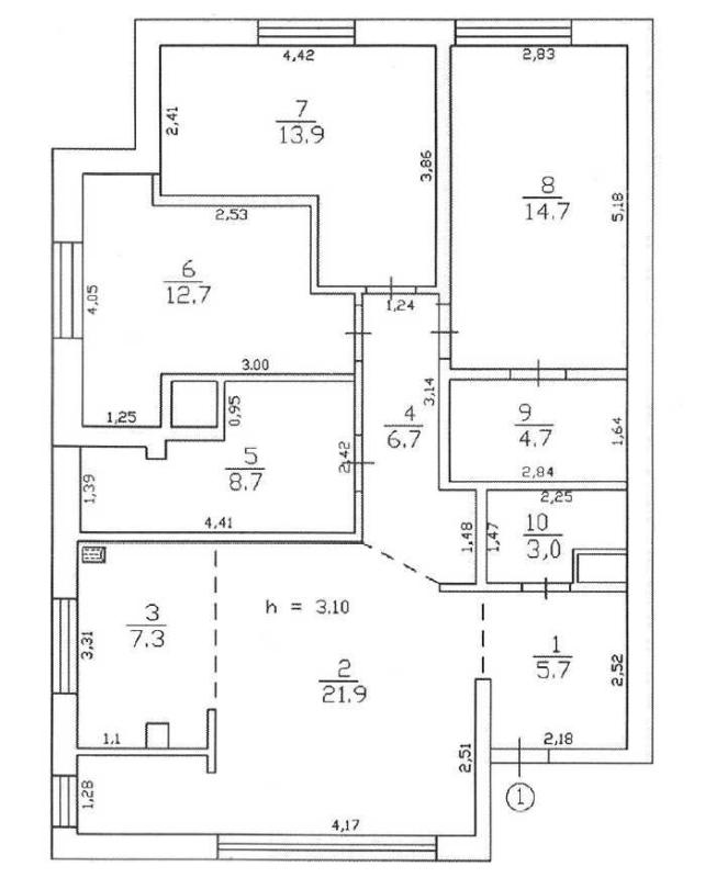 Long term rent 3 bedroom-(s) apartment Lypova street 14