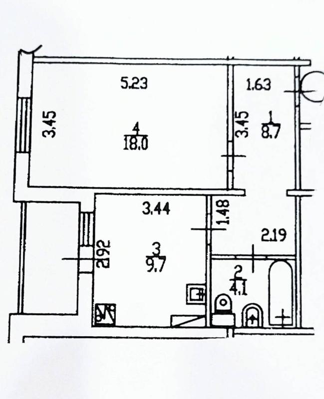 Sale 1 bedroom-(s) apartment 43 sq. m., Oleny Pchilky Street 2б